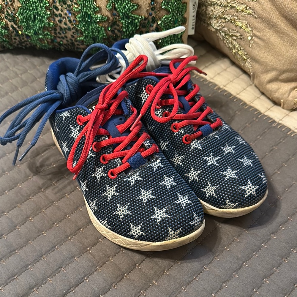NoBull Blue and Red Star Pattern Sneakers